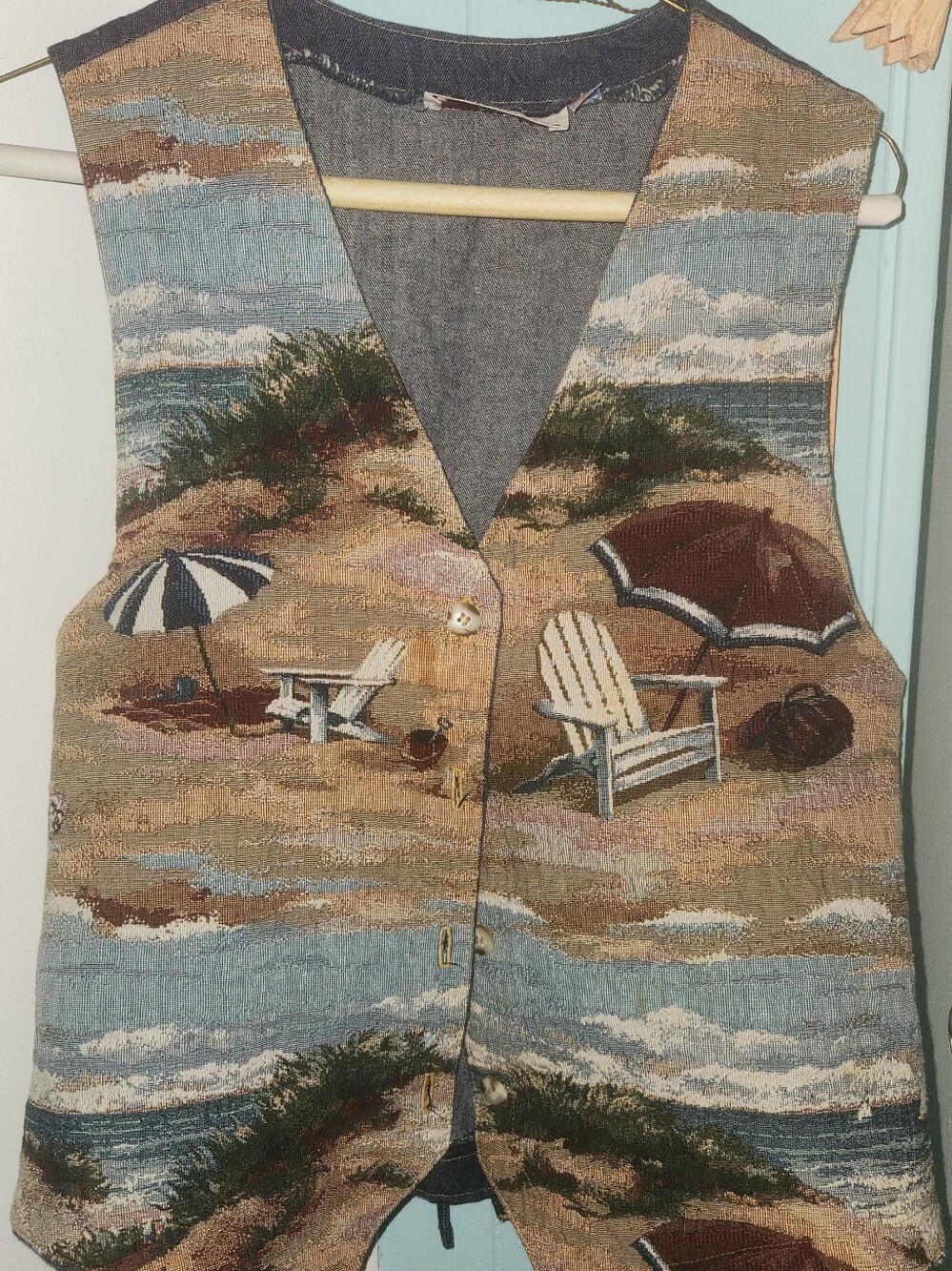 Vintage Orvis Women's Tapestry Cape Cod Vest Women's Beach Summer